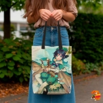 Сумка шоппер с принтом Genshin Impact