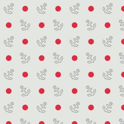 якоря и красные горошинки