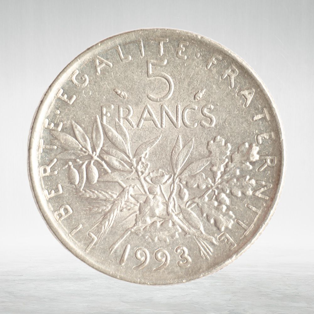 France, 5 Francs 1993 - Signature "O. Roty", VF