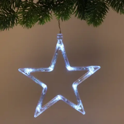 Фигура светодиодная «Звезда» 18х17 см (батарейки 3 ААА), 1 реж, Белый