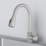 Смеситель для кухни с вытягивающимся изливом, сатин AM.PM X-Joy S F85B07511