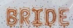 Надпись Bride розовое золото