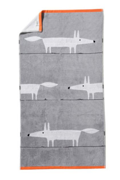 Полотенце MR FOX PERLE одна сторона Blanc des Vosges 50x90 Серый