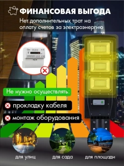 Светильник на солнечной батарее 60Вт