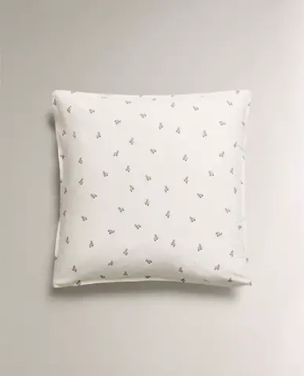 ZARA HOME НАВОЛОЧКА С ПРИНТОМ "УТЁНОК", ЖЕЛТОВАТО-БЕЛЫЙ