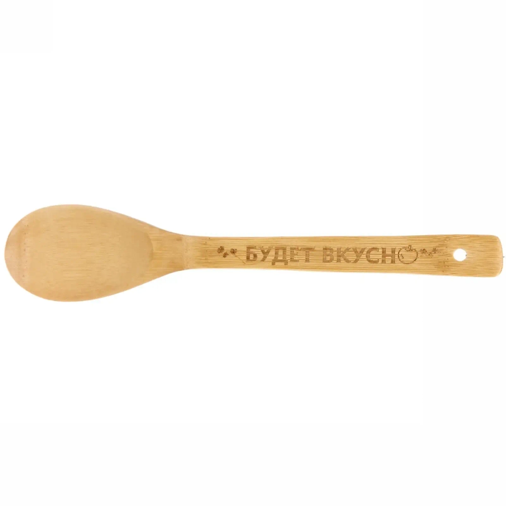 Ложка бамбуковая 30*6см «Будет вкусно» Селфи