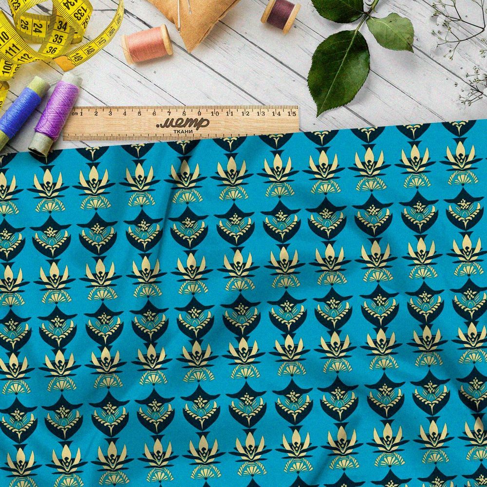 Ткань премиум габардин пиксельная мозаика