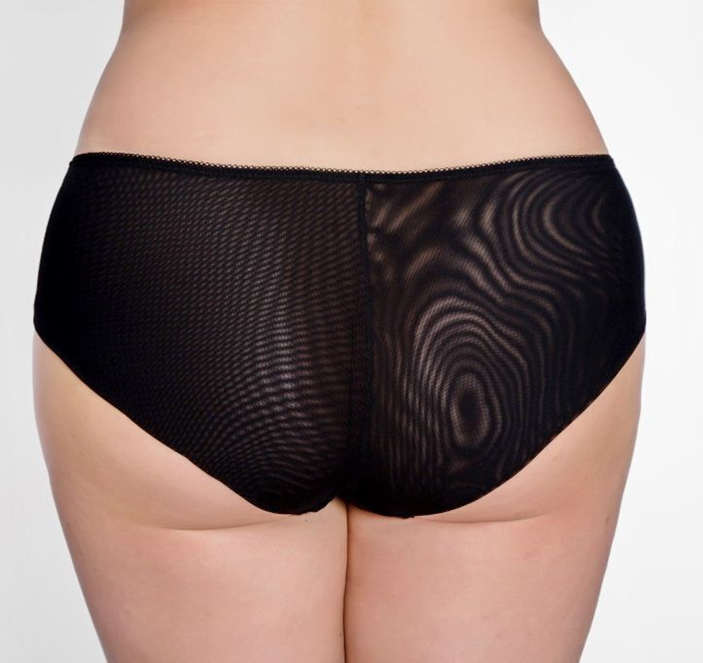 Трусики-слипы из микрофибры и сетки (Размер: L) (Цвет: черный)