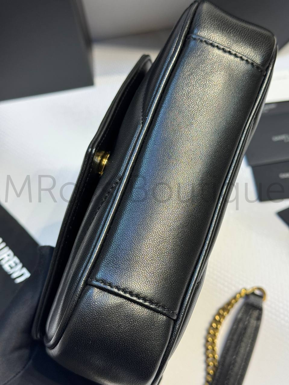 Женская сумка Yves Saint Laurent Small Loulou Matelasse черного цвета маленькая