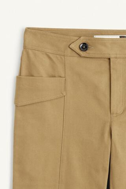 ZARA БРЮКИ СО СРЕДНЕЙ ПОСАДКОЙ, ЖЕЛТОВАТО-КОРИЧНЕВЫЙ