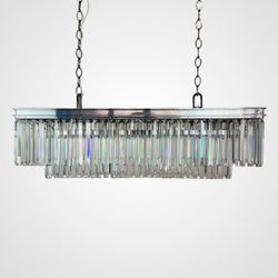 Люстра Rh 1920S Odeon Clear Glass Fringe Chrome 100 By Imperiumloft