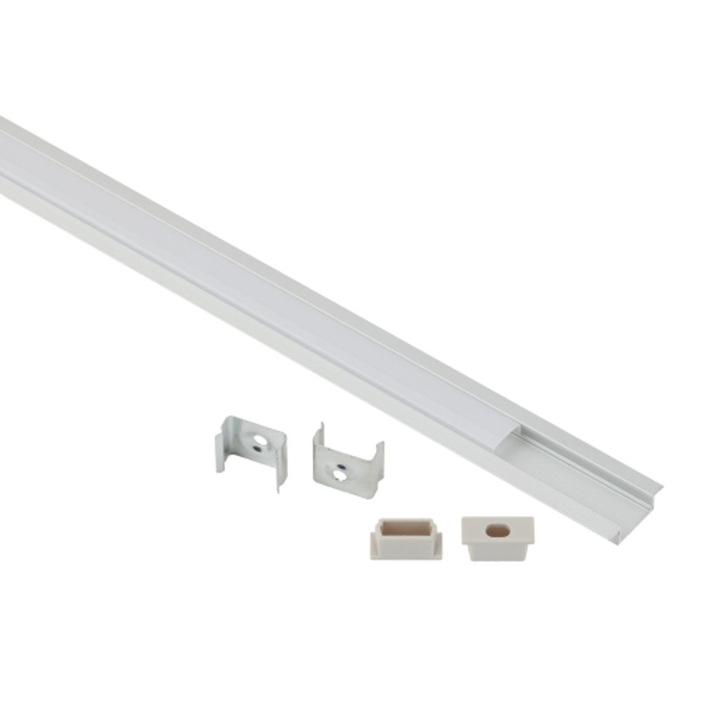 Комплект с врезным анодированным профилем ЭРА 2206-1m 22х6мм, 1м, серебристый САВ251