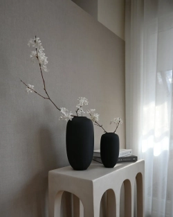 Ваза 101 Copenhagen Sunao Vase Slim, Petit, Black, черный
