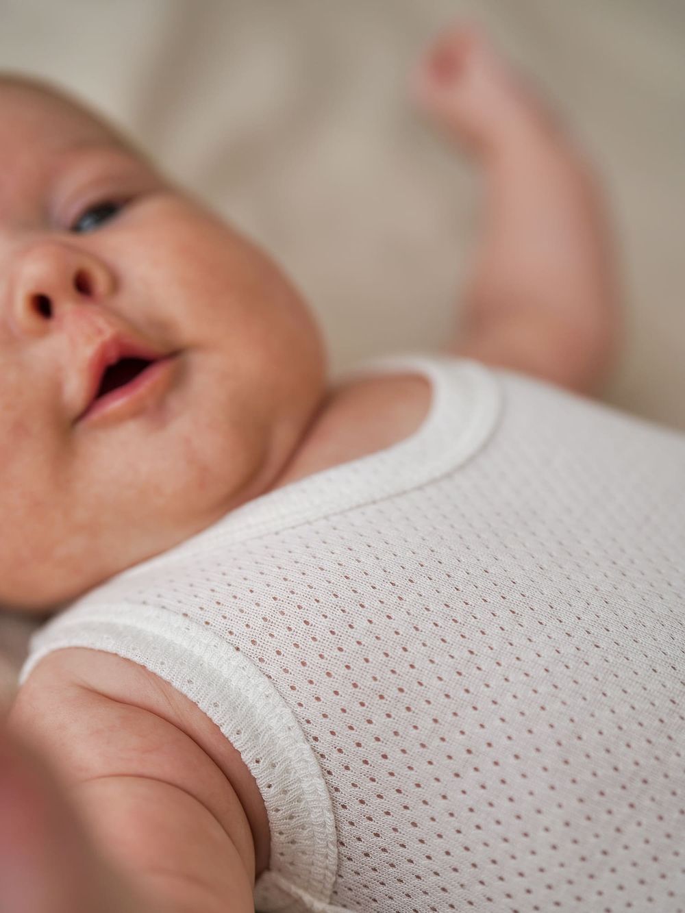 Комплект боди "Молоко/Жемчуг" из ажурного хлопка 0+