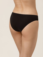 Базовые хлопковые трусики-слипы средней посадки (Размер: 48) (Цвет: черный)