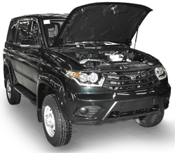 Упоры капота для УАЗ Patriot 2005-2016 2016-н.в./Pickup 2008-2016 2016-н.в., 2 шт., UUAPAT013