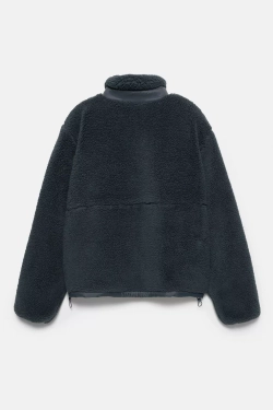 PULL&BEAR Куртка из искусственного меха, синий