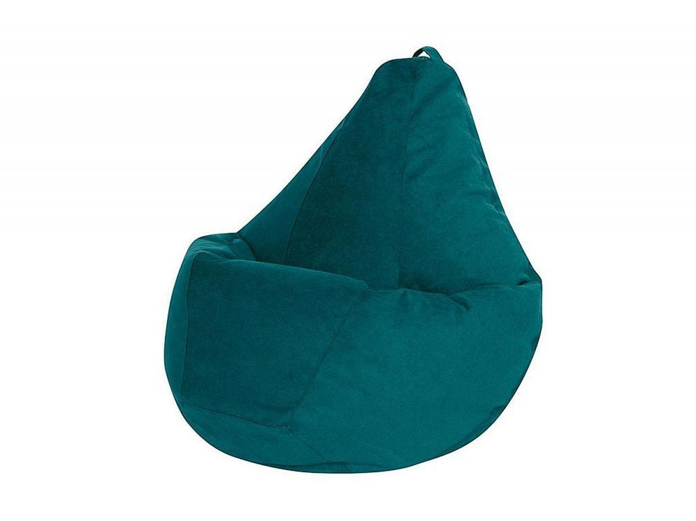 Кресло мешок груша L нефритовый велюр