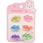 Зажимы для волос детские 6шт в наборе «БАМБИ БУМ - ЛЕДЕНЦЫ», Единорожки, микс 6 цветов, 2.5см/11.5*8смсм