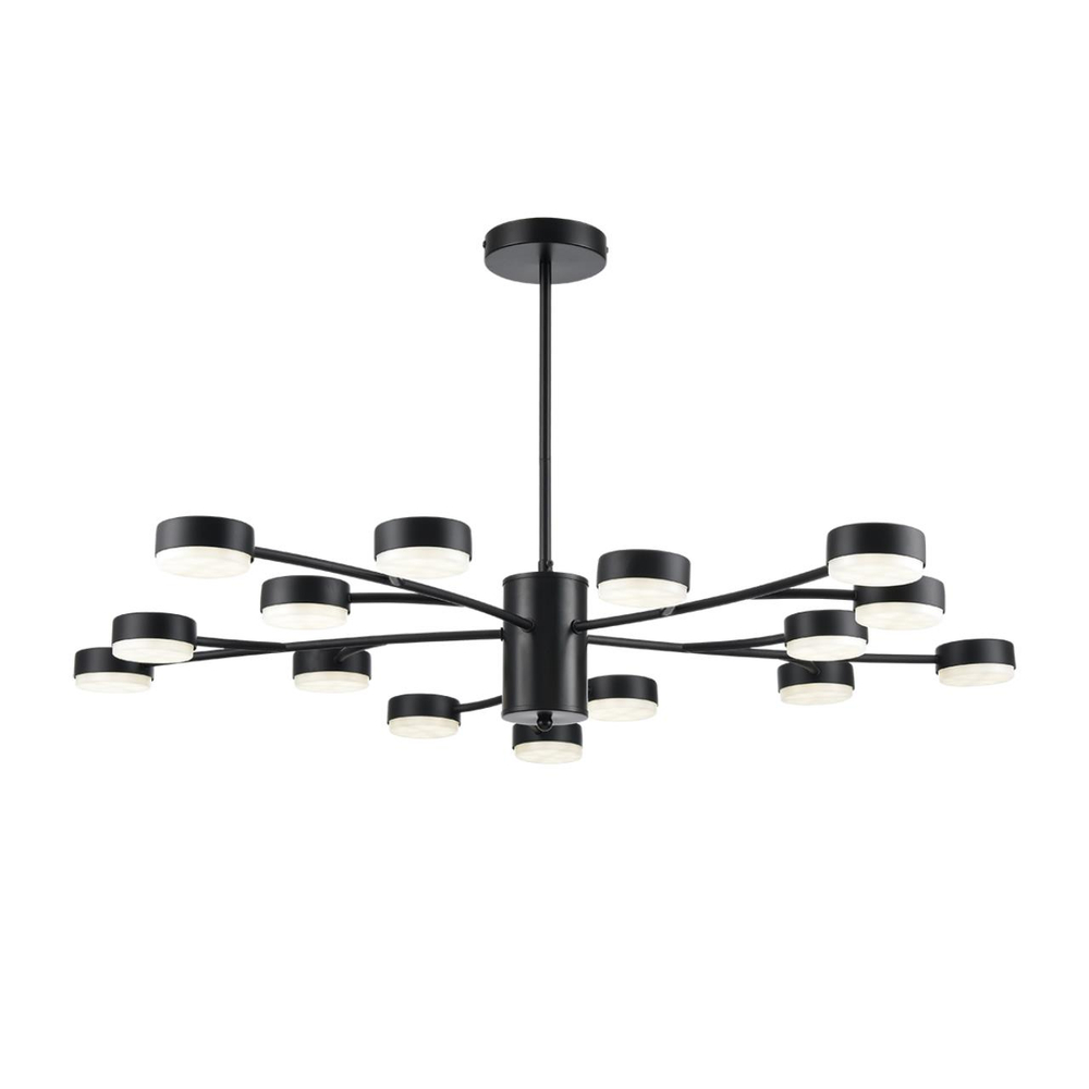 8117/15 COMFI LN26 235 черный, металл Люстра LED GX53 15*7W 220V TORINA