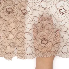 Кружево эластичное загар/коричневый 22 см, Китай