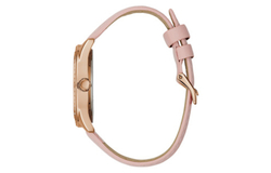 GUESS Wrist Watch Quartz Movement Leather Strap Pink Watch Dial Women"s Watch