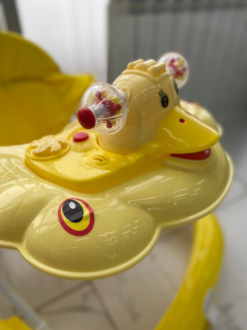 Ходунки SBL 5301 T1 (Teddy Bear), желтый (силиконовые колеса)