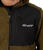 Кофта флисовый Graff 233-P-BL-13 с вставками Коричневые -