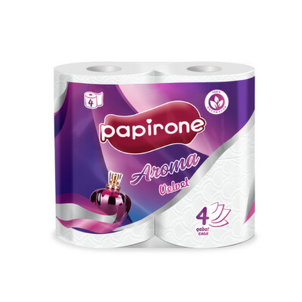 Туалетная бумага Papirone AROMA 4 слоя 4 шт