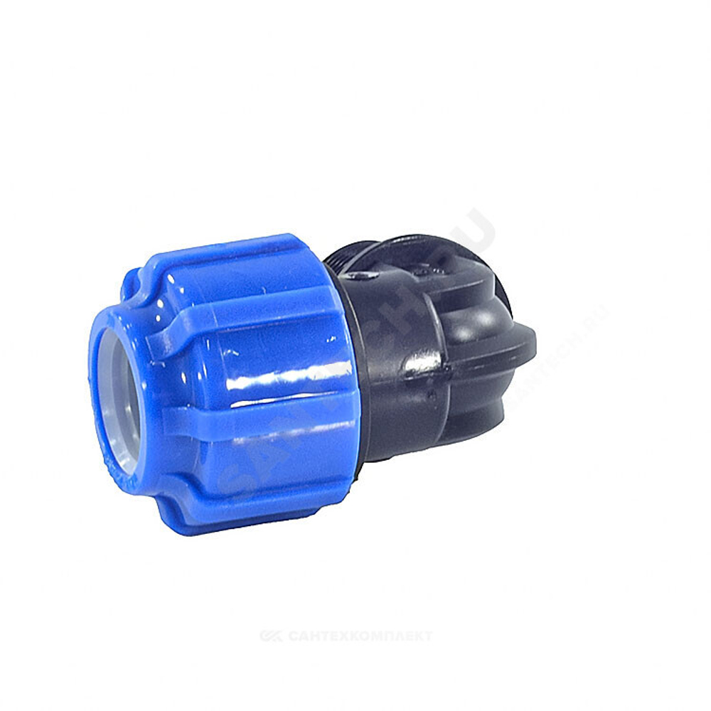 Отвод компрессионный ПЭ Дн 20х1/2"х90гр ВР Ру16 RTP (РосТурПласт) 11535