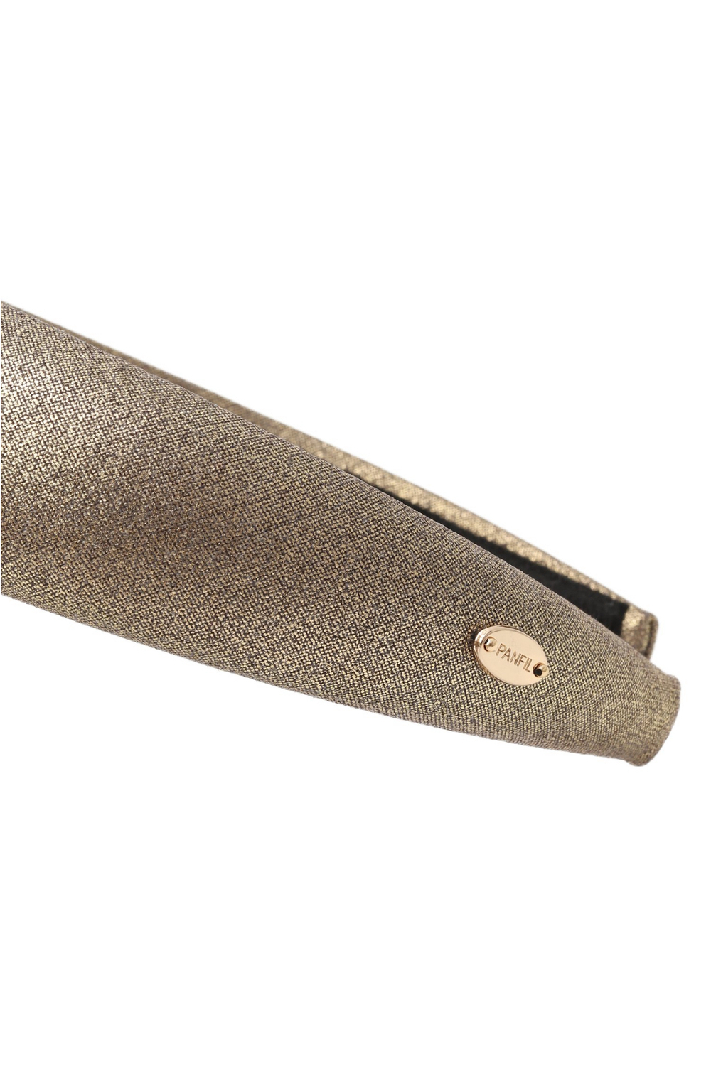 Ободок из шерсти золотого цвета