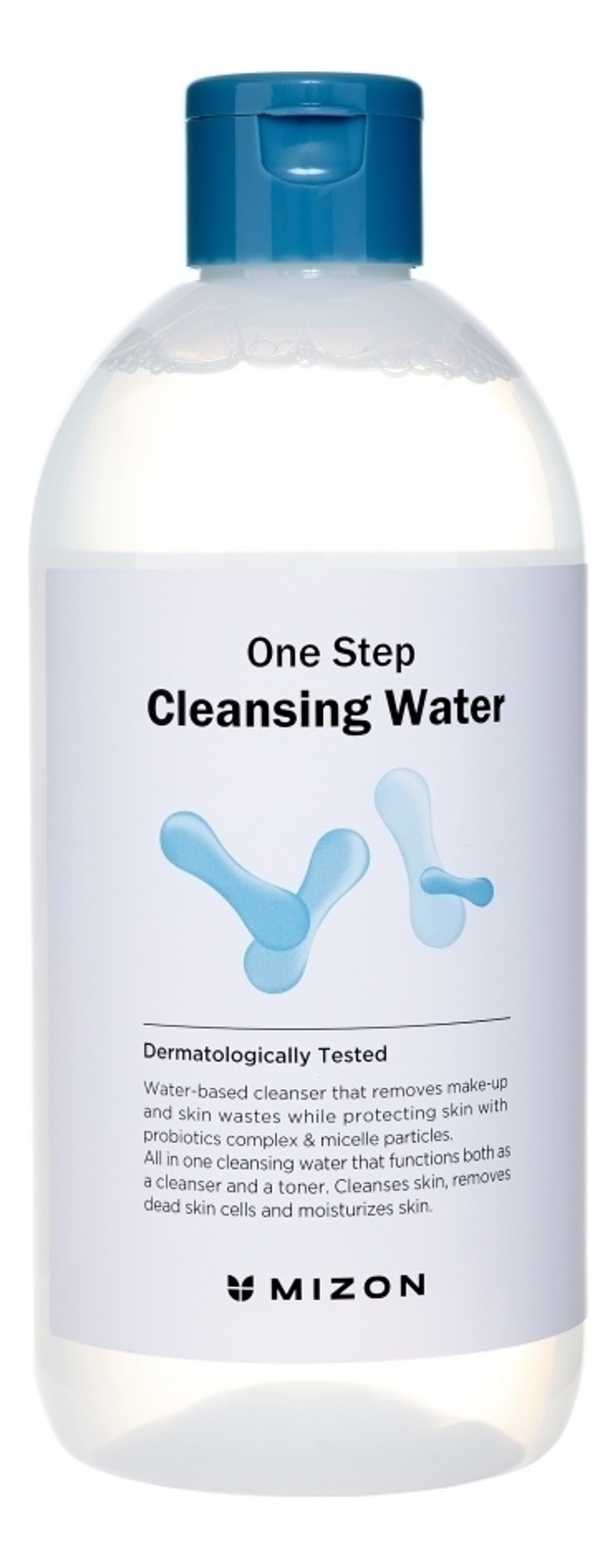 MIZON Мицеллярная вода с пробиотиками - ONE STEP CLEANSING WATER , 500 мл
