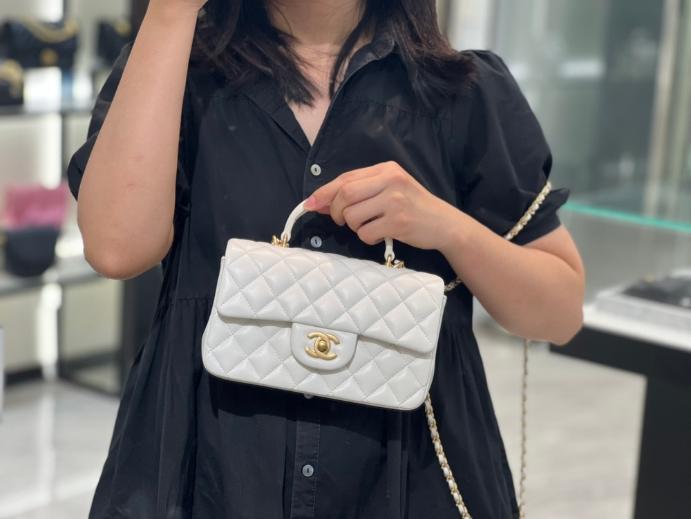 Chanel Mini Flap Bag with Top Handle 20 cm