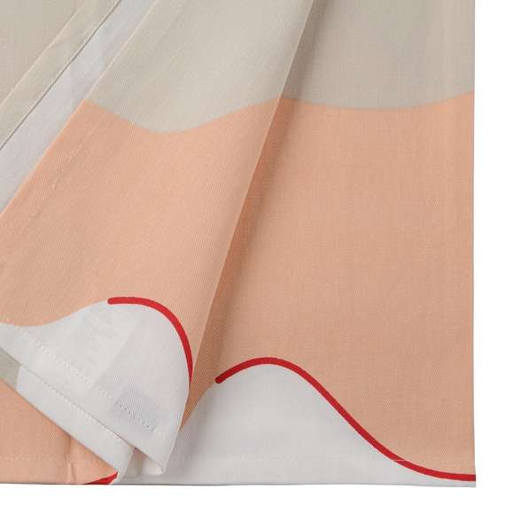 Скатерть из хлопка бежевого цвета с авторским принтом Freak Fruit, 170х250 см