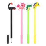 Ручка шариковая, Basir, синие чернила, серия "Животные", цветной корпус с фигуркой, 12 шт