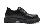 C°BANNER Leather Casual Shoes Men"s Black Extra Large Size