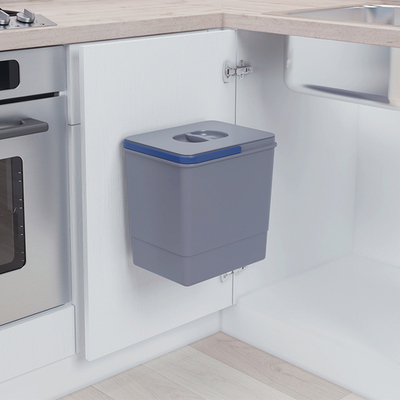 Ekotech Навесное мусорное ведро EKO 15 л, распашной фасад 450 мм, серый