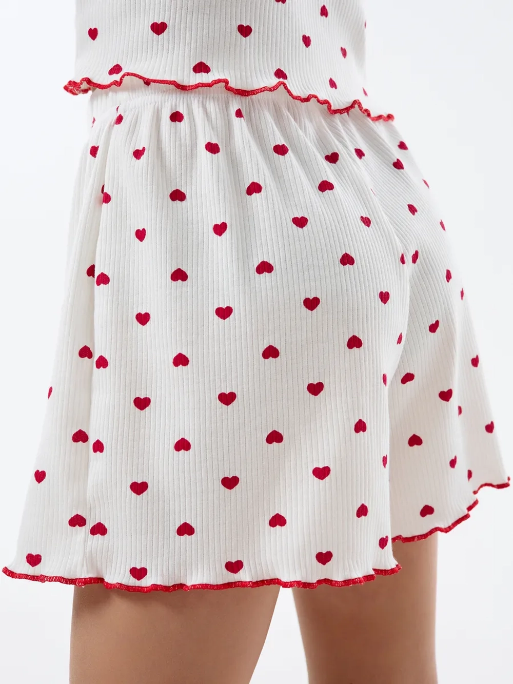 Пижама домашняя с шортами лапша