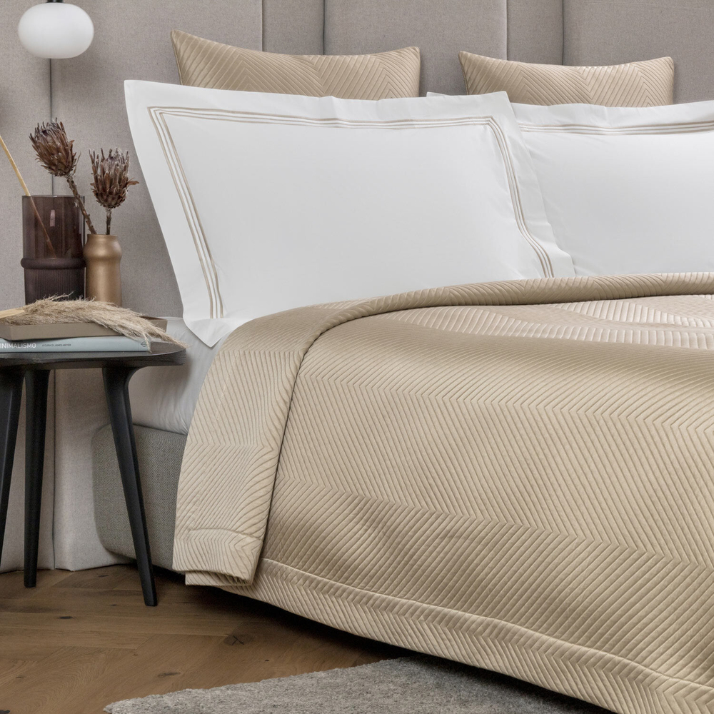 Покрывало Frette Luxury Herringbone Savage Beige (270 x 260 см)