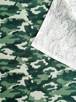 Ткань бязь плательная, рис. "Камуфляж", ширина 150 см, арт. 008
