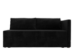 Кушетка Никас правая, Черный, Велюр, 118398
