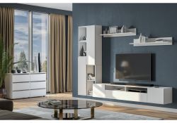 Модульная гостиная Валенсия комплектация 3 белый текстурный