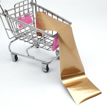 Фольга для литья и дизайна ногтей в пакетиках 1 метр, матовое золото