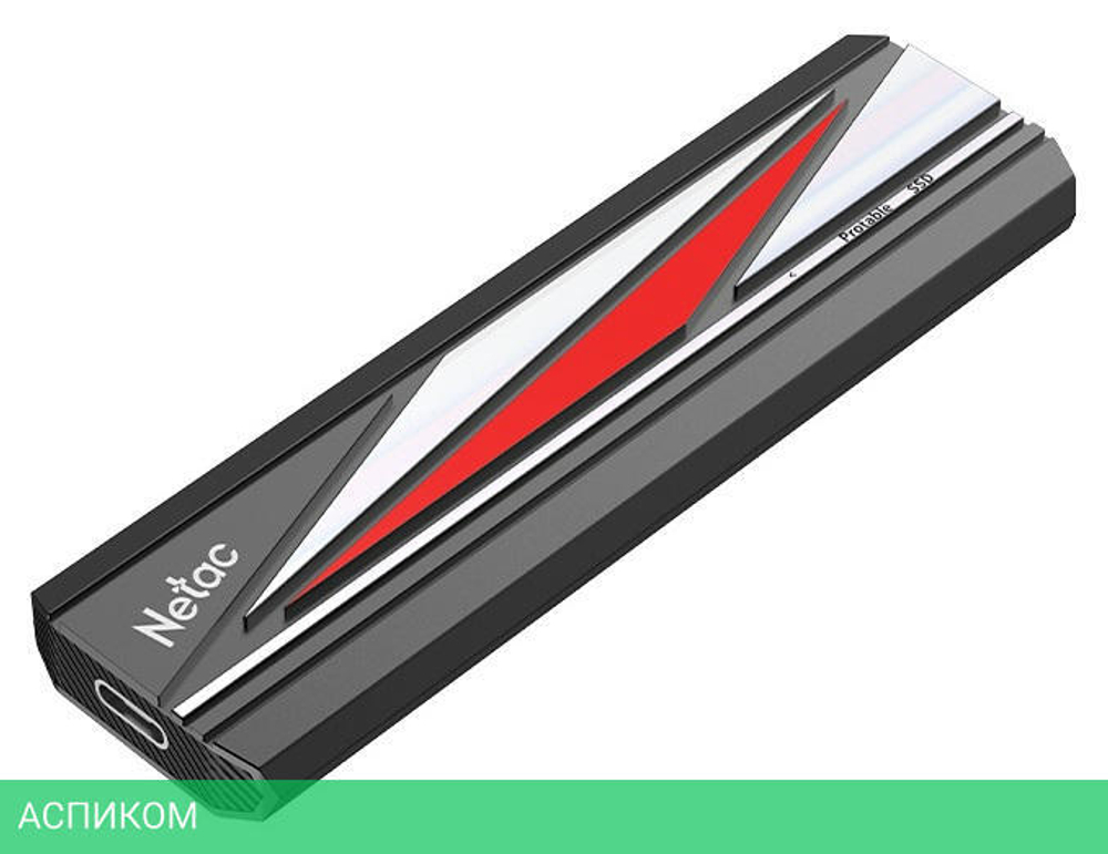 Внешний накопитель Netac USB-C 1TB черный (NT01ZX20L-001T-32BK)