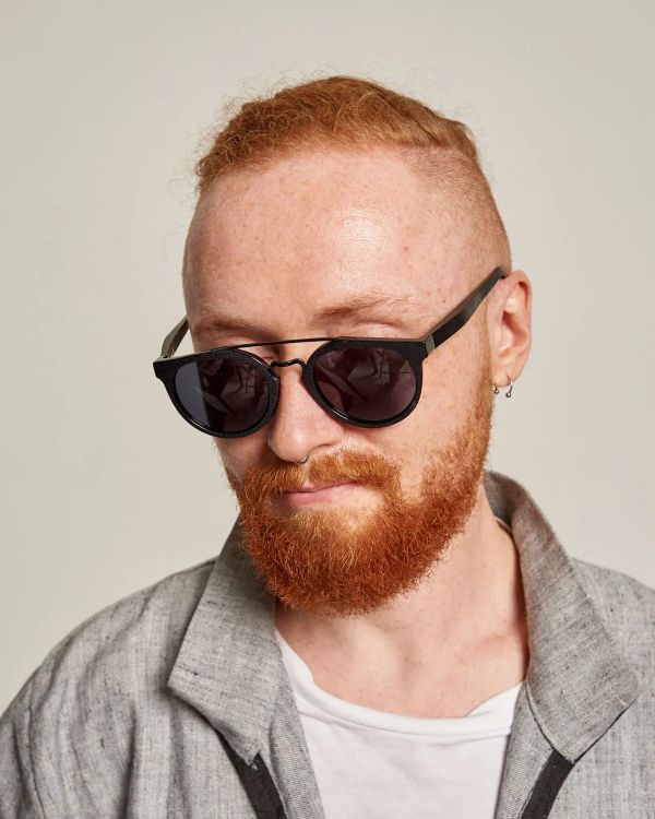 Очки солнцезащитные Spunky Gypsy 7 Black wood. dark grey lens - фото 2