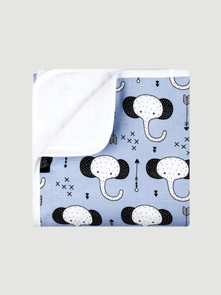 Муслиновое утеплённое одеяло Mjölk Слоники