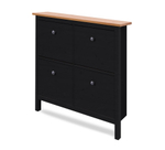 Обувница 4 ящика КЫМОР (HEMNES), 106х101х22 см, черный/светло-коричневый