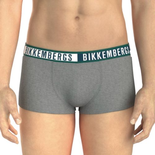 Мужские трусы боксеры серые набор 3в1 Bikkembergs TWICE BKK52UTR29TR