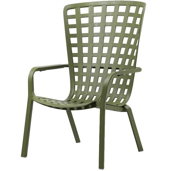 Пластиковое уличное кресло Folio зеленое | Nardi | Италия