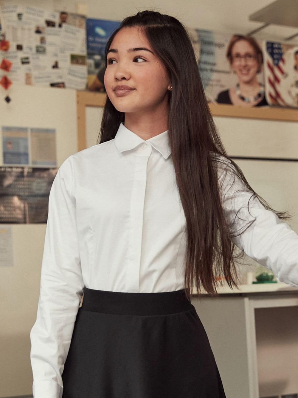 Рубашка школьная для девочки Next 461-161, 2 шт., Белый